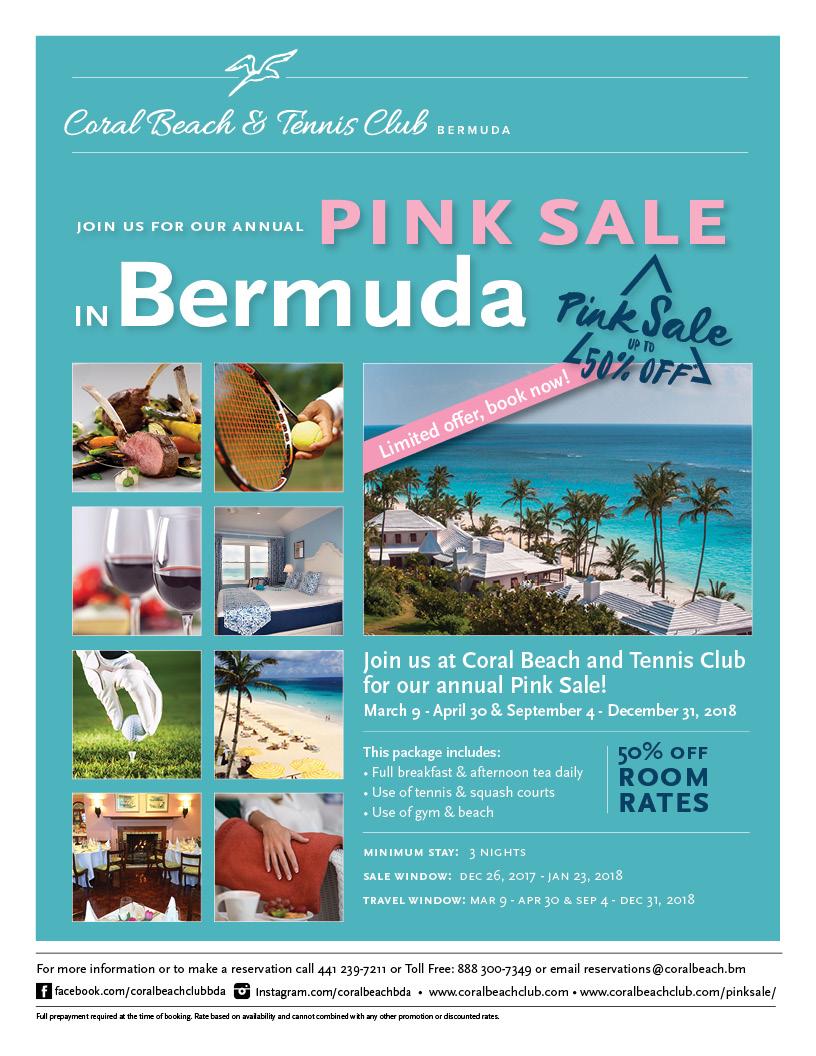 Annual Pink Sale is Back! Newsletter Coral Beach And Tennis Club